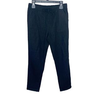 Love tree black linen blend straight leg drawstring waist leg size M